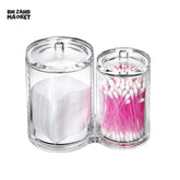 CLEAR MAKEUP STORAGE BOX – COTTON SWAB & COTTON PAD ORGANIZER